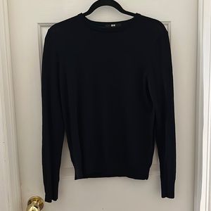 Uniqlo Merino Wool Navy Blue Sweater
